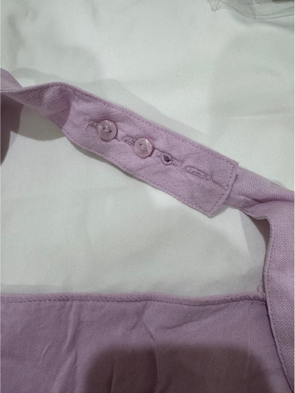 Abercrombie & Fitch Linen Blend Halter Mini Dress Pastel Purple Lilac Medium - Picture 4 of 8